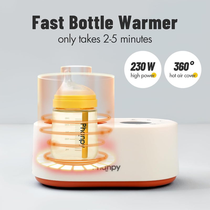 Phanpy Water-Free Bottle Warmer, 12-in-1 Multifuntion Fast Baby Bottle Warmer for Breastmilk, Bottle Warmer for Travel, Milk Warmer for Baby with Adjustable Temp Memory Function - Image 4